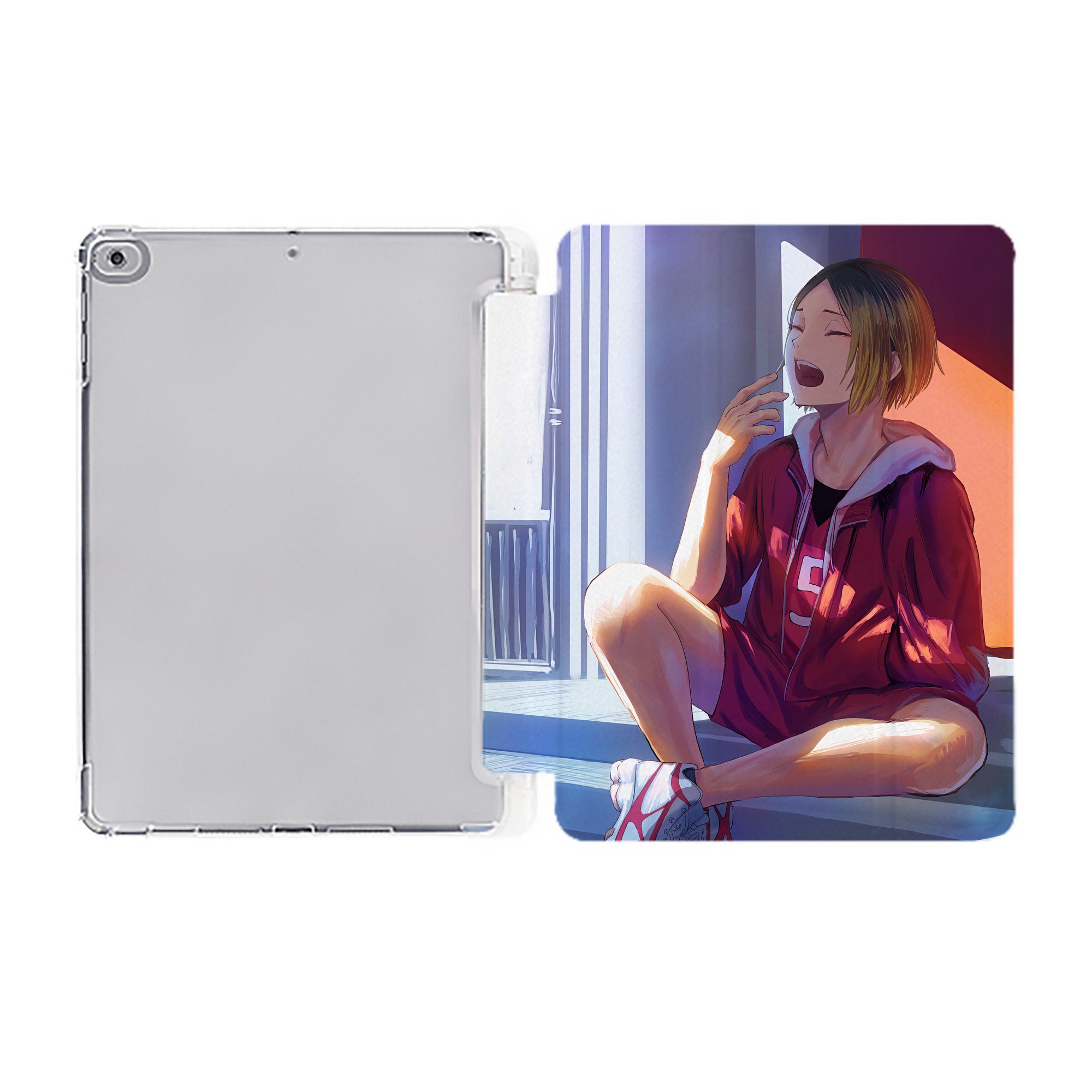（画像用） ハイキュー!! Haikyu!! IPad ケース ペン収納付き 三つ折りスタンド PUレザー×シリコン 対応機種9.5/10.5/10.9インチ